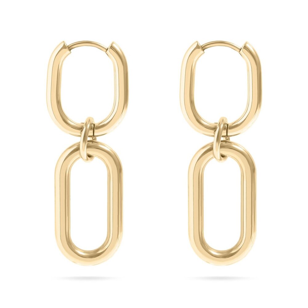 Statement Huggie Earrings | 18K Gold PVD | Waterproof & Hypoallergenic Luxury